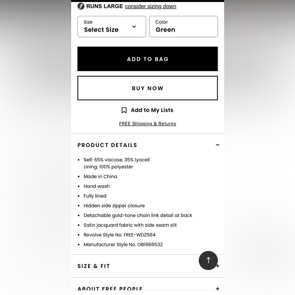 Free People x Revolve Gigi Dress Size 0 - Picture 6 of 15